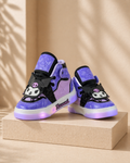 Bota Infantil Kuromi con Luces Lila y Negra