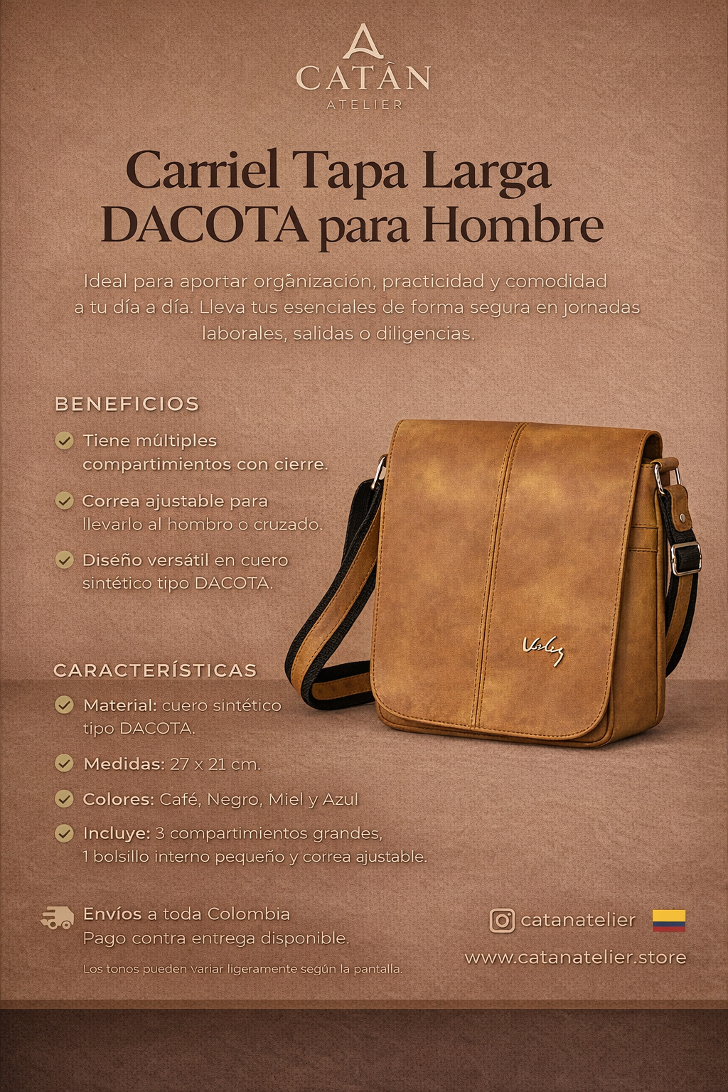 Carriel Tapa Larga DACOTA