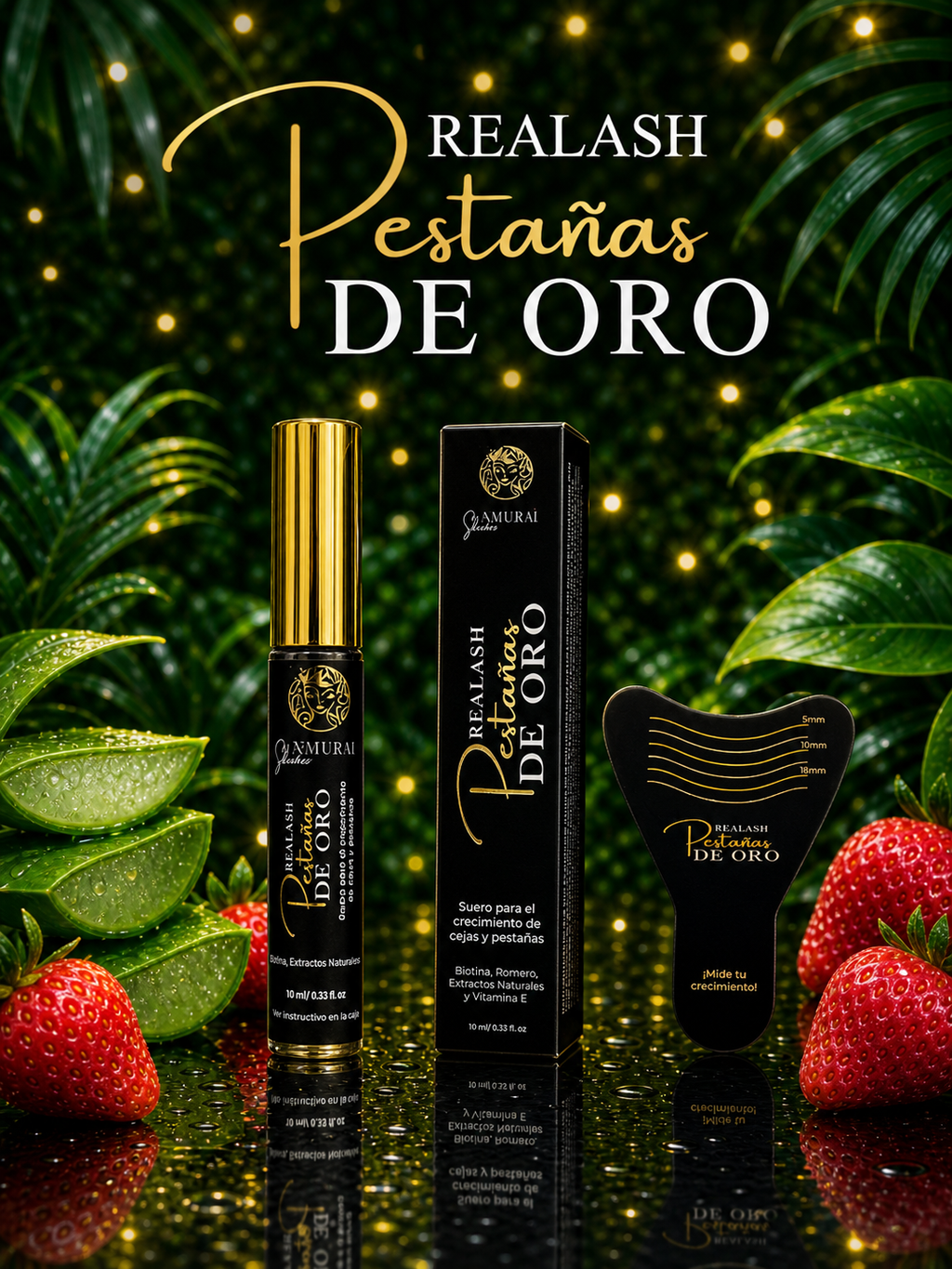 Realash Pestañas de Oro | Sérum para Pestañas y Cejas