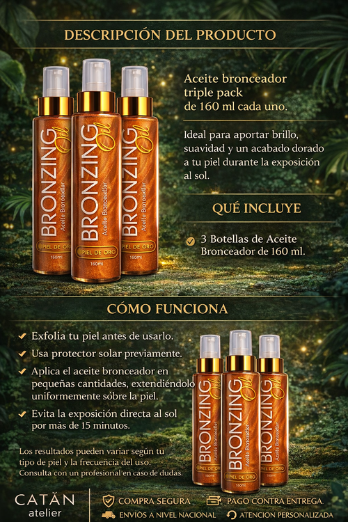 Aceite Bronceador 160 ML X3