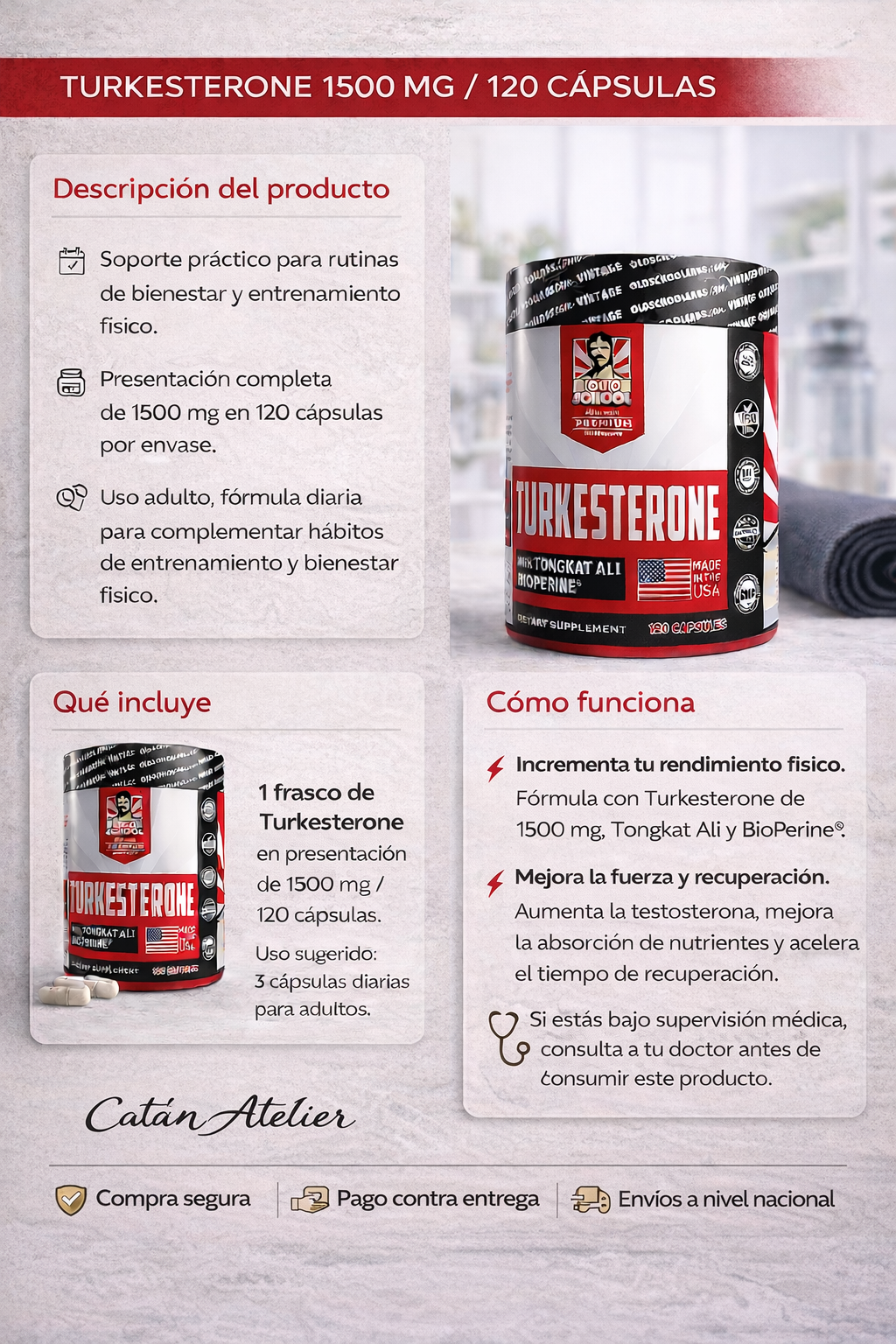 Turkesterone 1500 mg x 120 Cápsulas