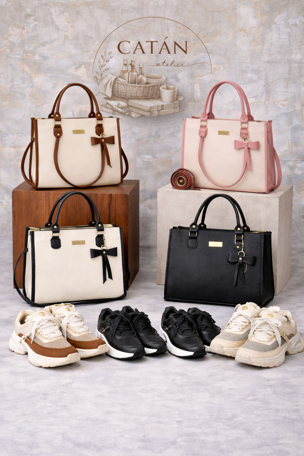 Combo  Tenis + Bolso Coquette + Caja