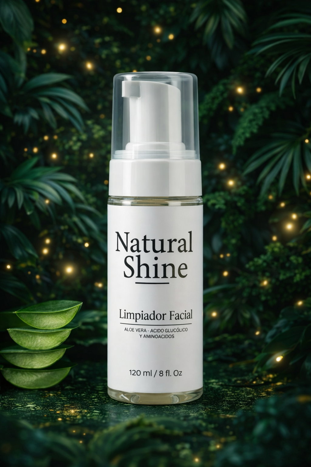 Limpiador Facial Aloe Vera Natural Shine 120 ml