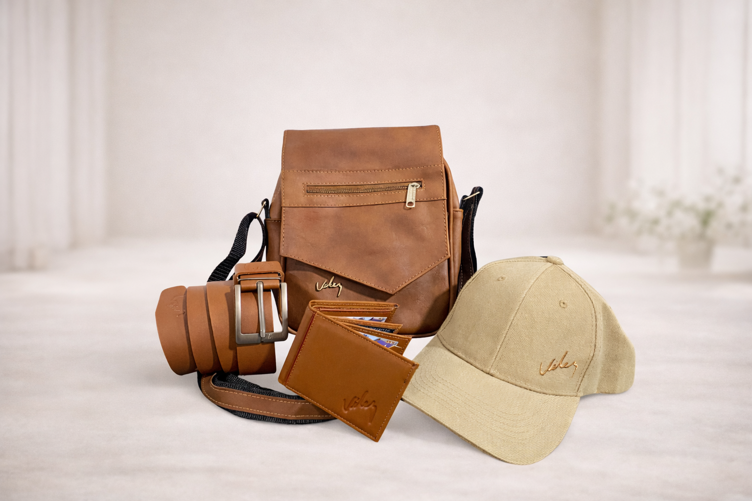 Kit símil Vélez x4 | Carriel tapa corta + Gorra + Correa + Billetera