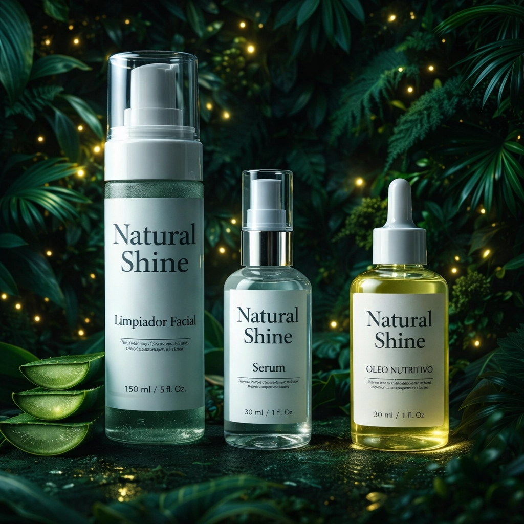 Kit x3 Natural Shine Aloe Vera para Rutina Facial