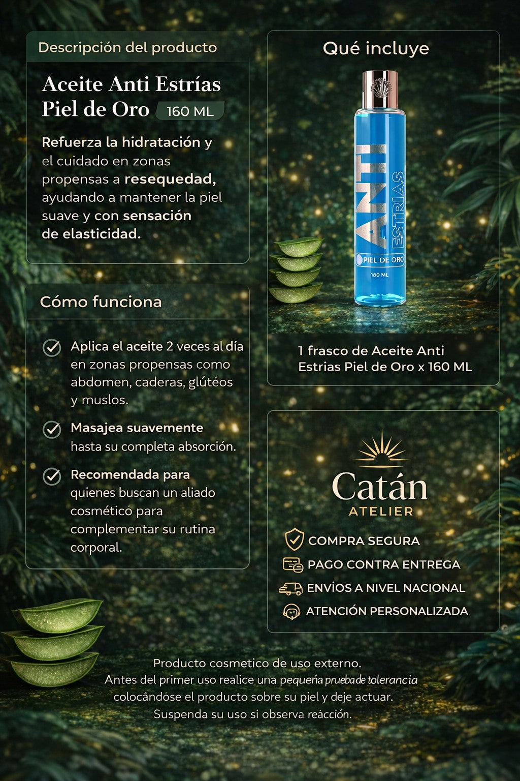 Aceite Anti Estrías Piel de Oro 160 ml